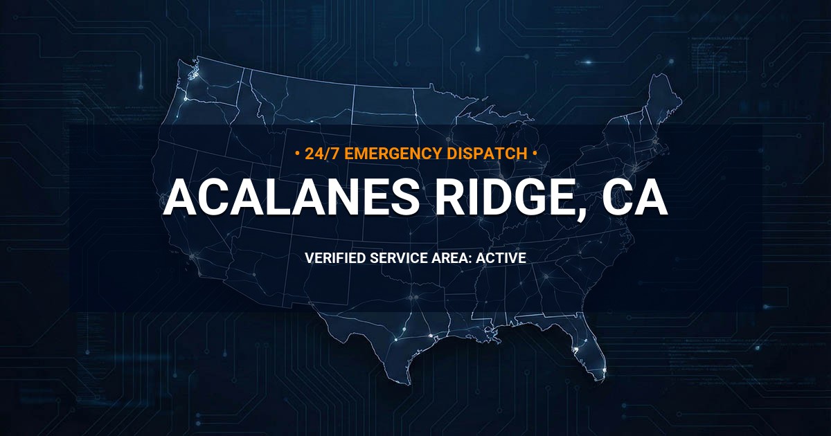 Emergency Plumbing Dispatch Map for Plumbing Services: Acalanes Ridge, CA