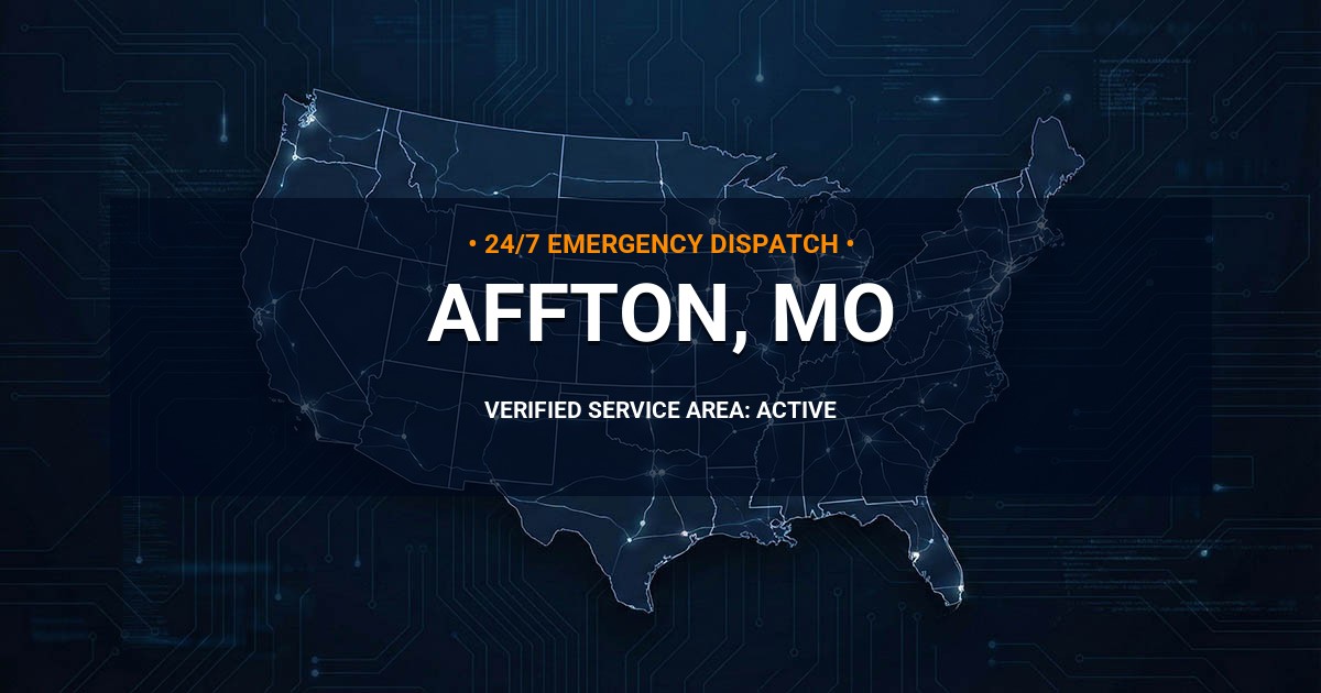 Emergency Plumbing Dispatch Map for Plumbing Services: Affton, MO