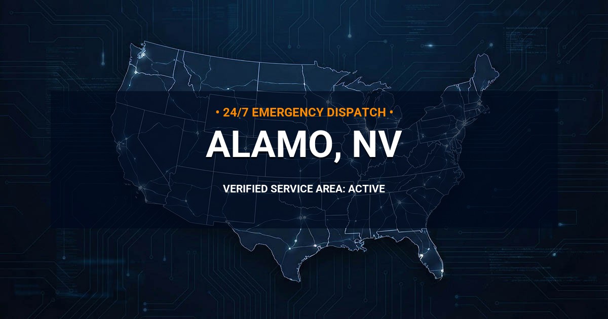 Emergency Plumbing Dispatch Map for Plumbing Services: Alamo, NV