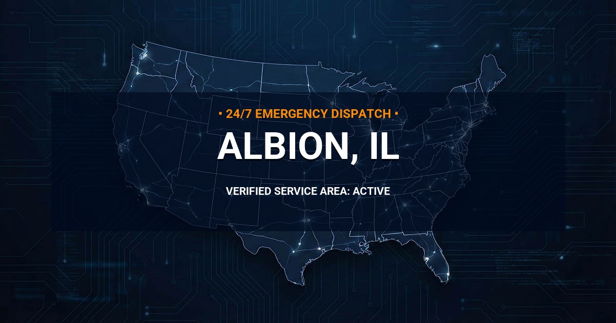 Emergency Plumbing Dispatch Map for Plumbing Services: Albion, IL