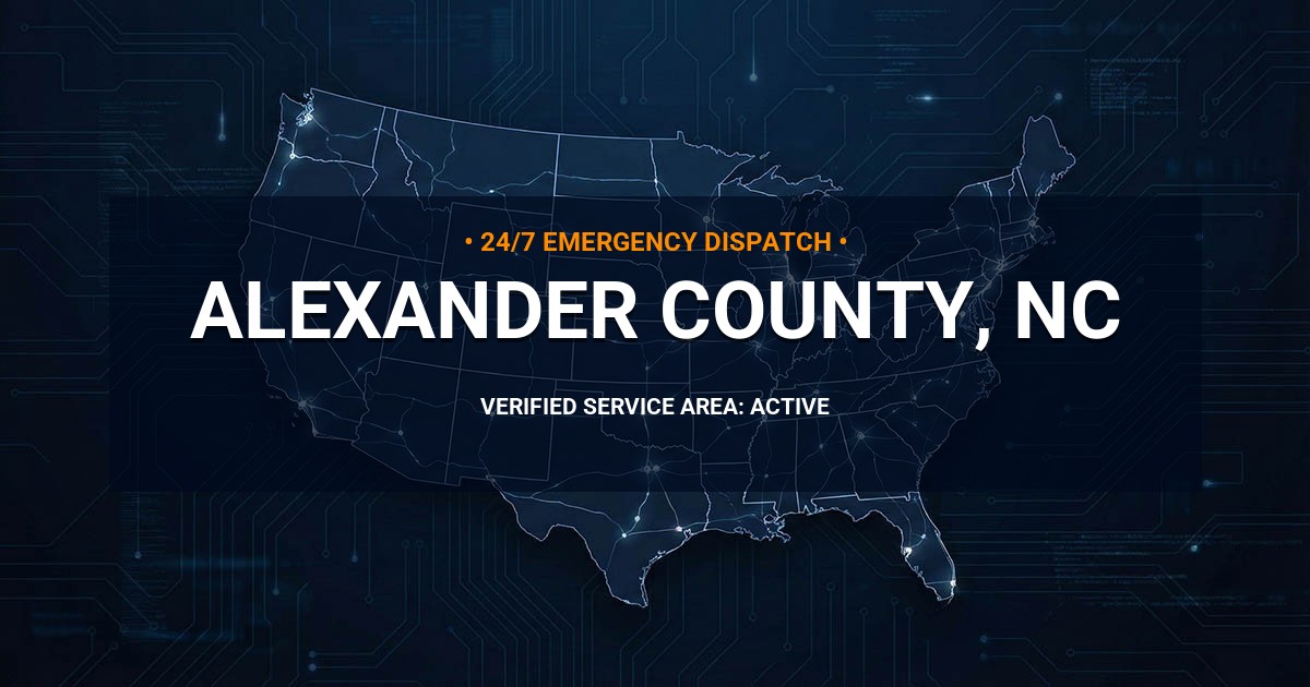Emergency Plumbing Dispatch Map for Alexander County Plumbing Logistics