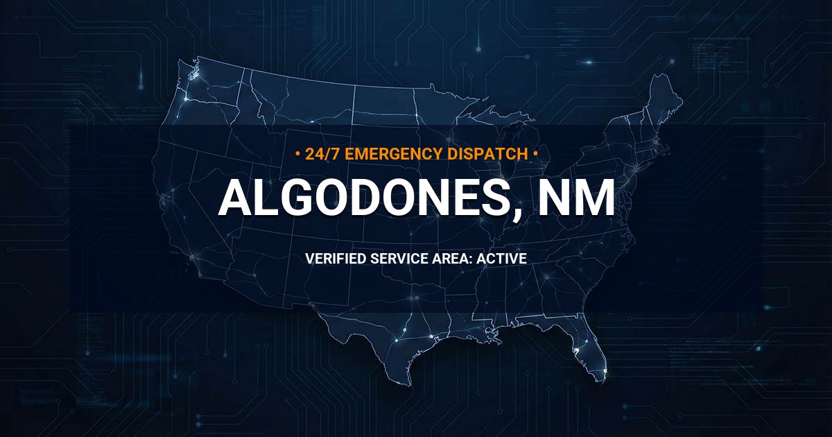 Emergency Plumbing Dispatch Map for Plumbing Services: Algodones, NM
