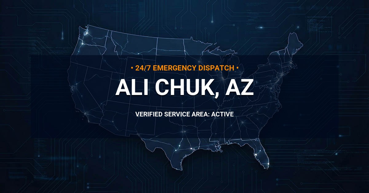 Emergency Plumbing Dispatch Map for Plumbing Services: Ali Chuk, AZ