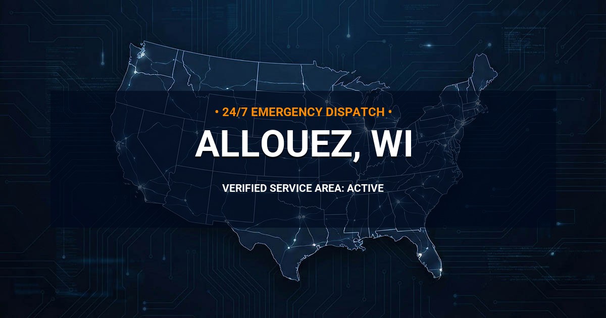 Emergency Plumbing Dispatch Map for Plumbing Services: Allouez, WI