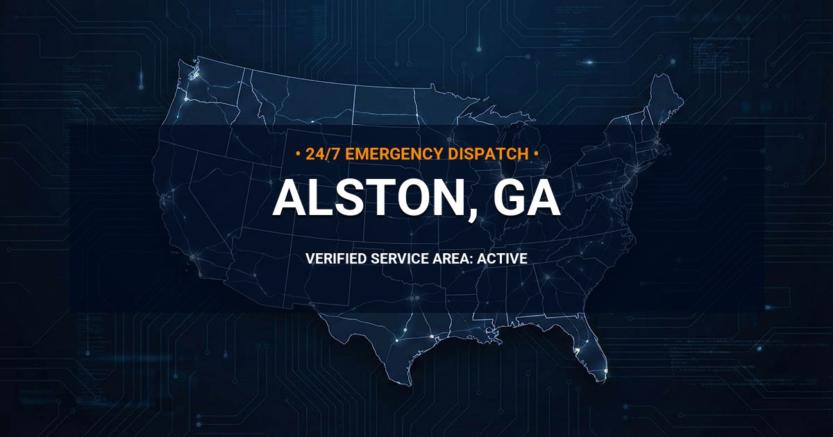 Emergency Plumbing Dispatch Map for Plumbing Services: Alston, GA