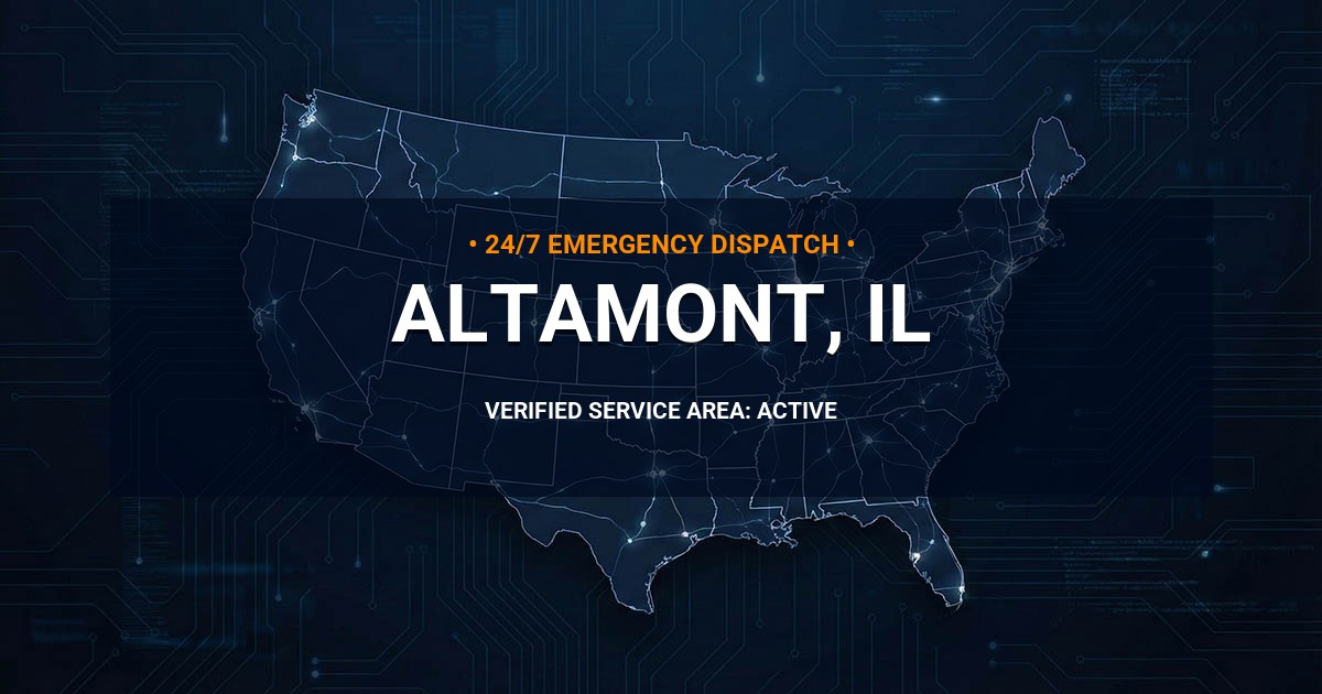 Emergency Plumbing Dispatch Map for Plumbing Services: Altamont, IL