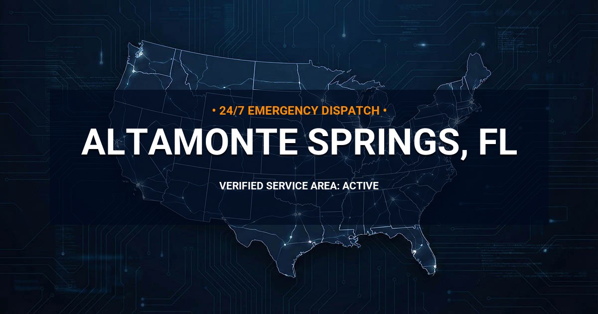 Emergency Plumbing Dispatch Map for Plumbing Services: Altamonte Springs, FL