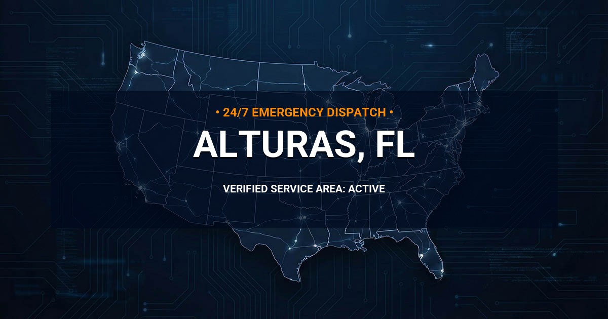 Emergency Plumbing Dispatch Map for Plumbing Services: Alturas, FL