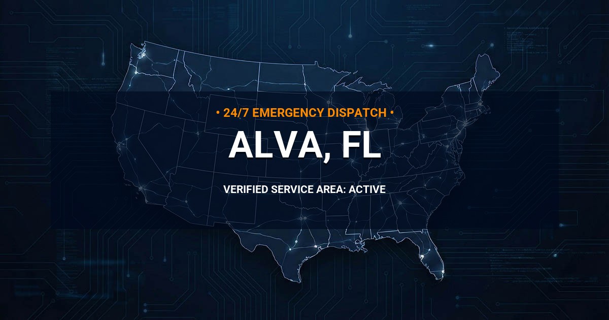 Emergency Plumbing Dispatch Map for Plumbing Services: Alva, FL