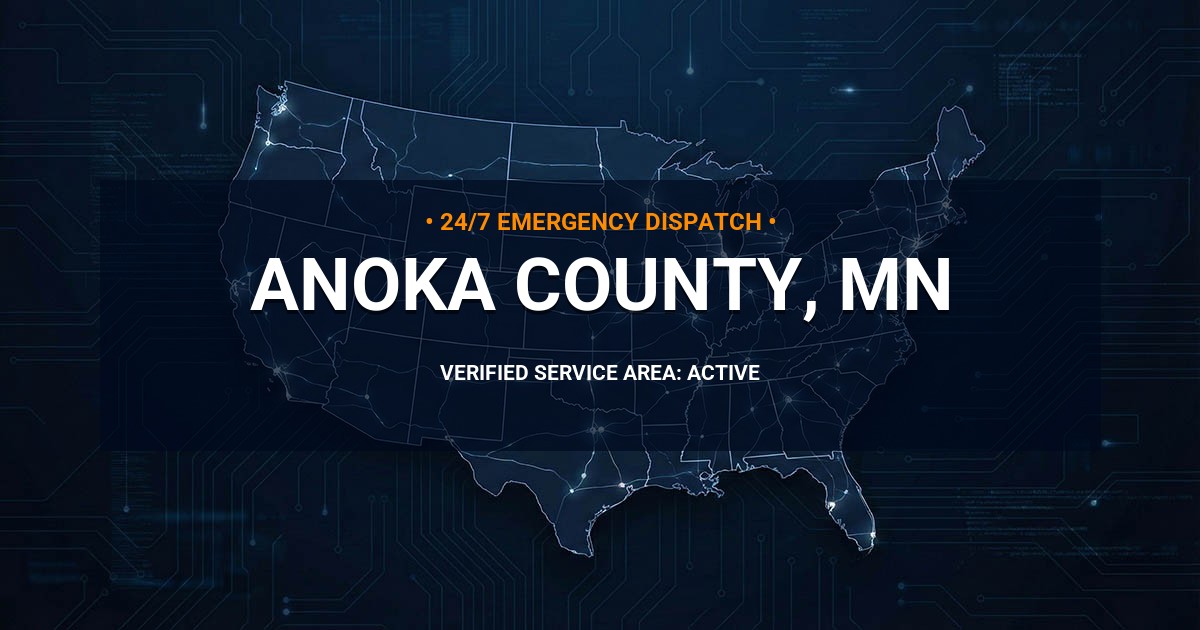 Emergency Plumbing Dispatch Map for Anoka County Plumbing Logistics