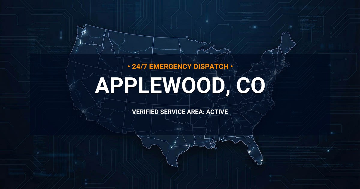 Emergency Plumbing Dispatch Map for Plumbing Services: Applewood, CO