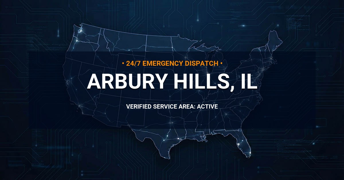 Emergency Plumbing Dispatch Map for Plumbing Services: Arbury Hills, IL