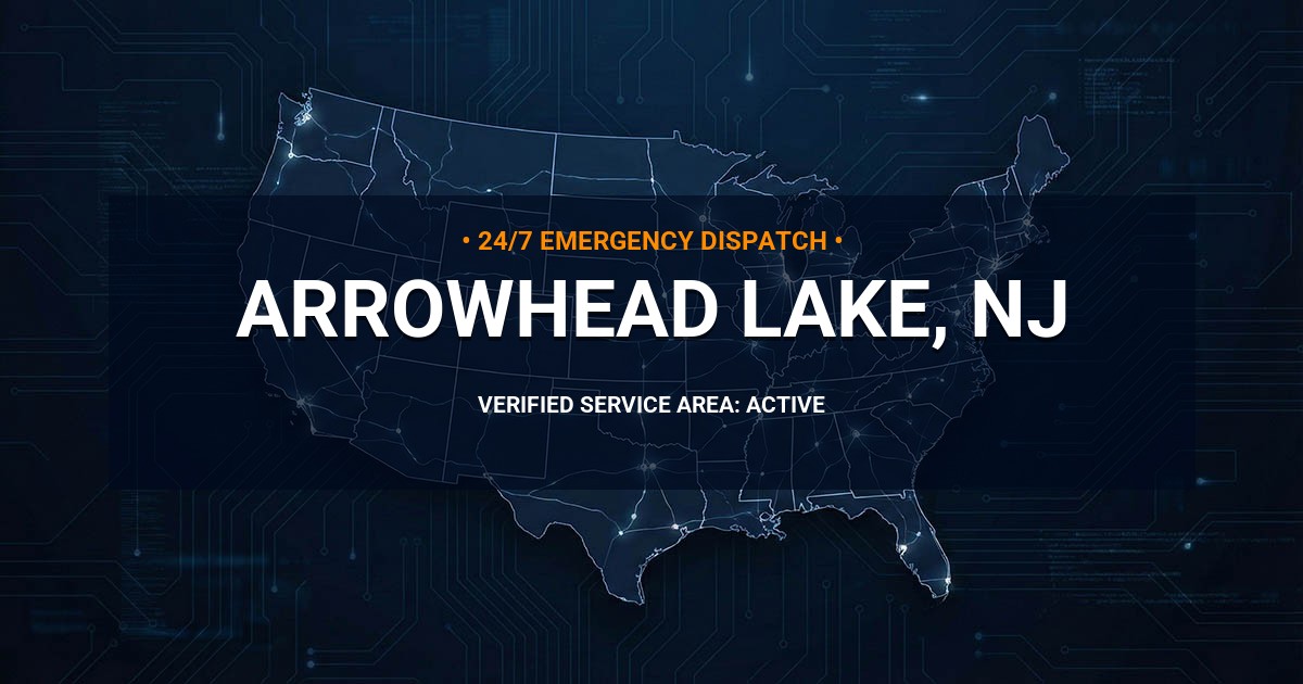 Emergency Plumbing Dispatch Map for Plumbing Services: Arrowhead Lake, NJ