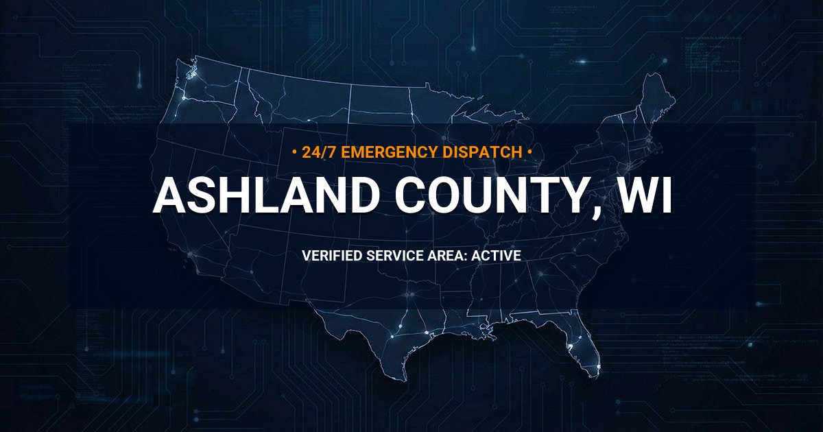 Emergency Plumbing Dispatch Map for Ashland County Plumbing Logistics