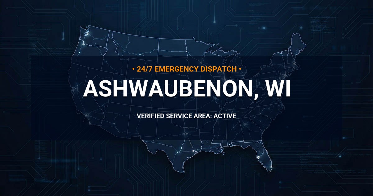 Emergency Plumbing Dispatch Map for Plumbing Services: Ashwaubenon, WI