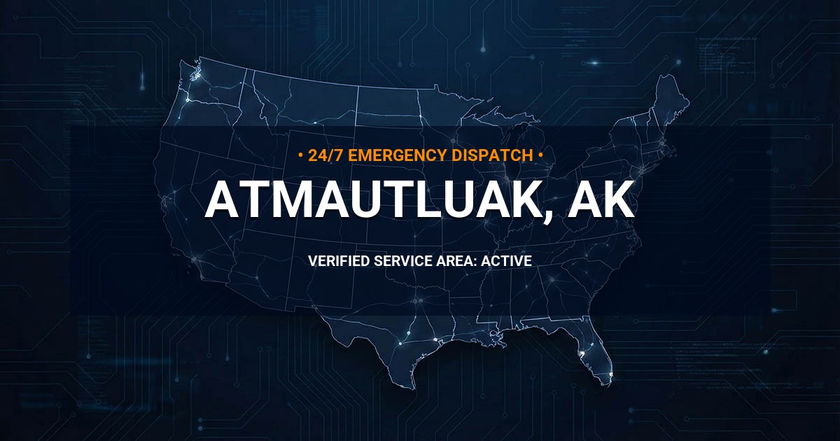 Emergency Plumbing Dispatch Map for Plumbing Services: Atmautluak, AK