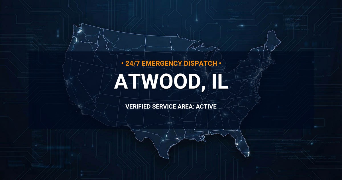 Emergency Plumbing Dispatch Map for Plumbing Services: Atwood, IL