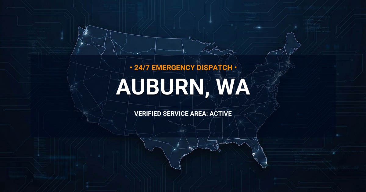 Emergency Plumbing Dispatch Map for Plumbing Services: Auburn, WA