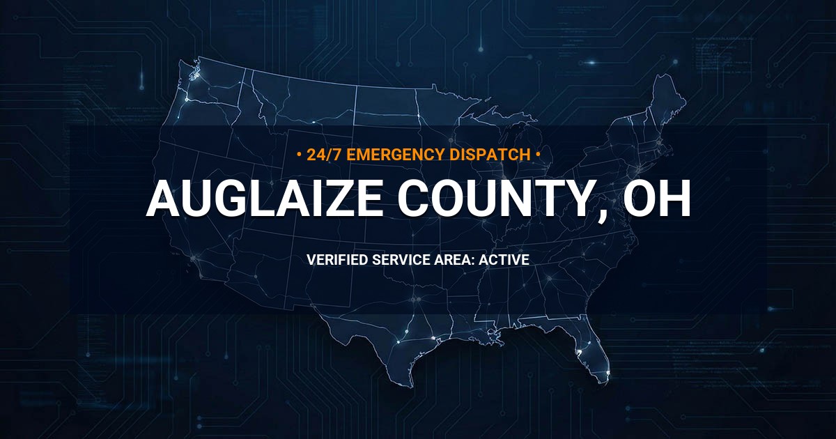 Emergency Plumbing Dispatch Map for Auglaize County Plumbing Logistics