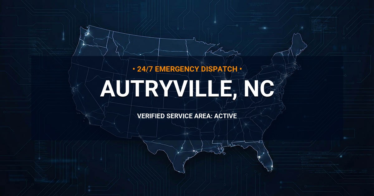 Emergency Plumbing Dispatch Map for Plumbing Services: Autryville, NC