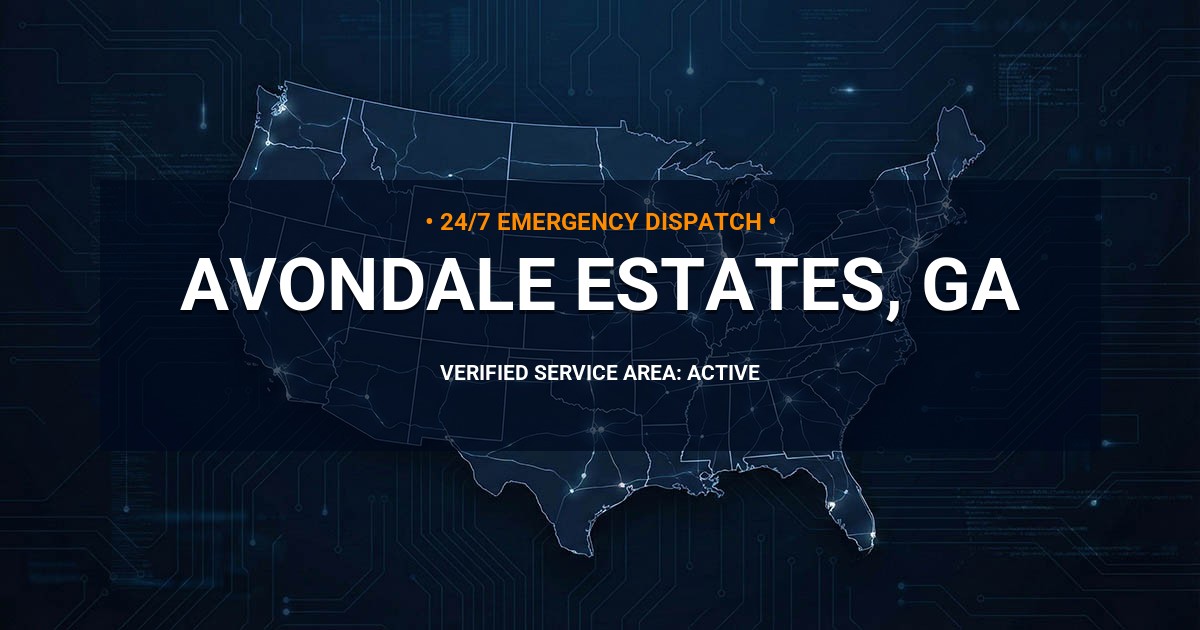 Emergency Plumbing Dispatch Map for Plumbing Services: Avondale Estates, GA
