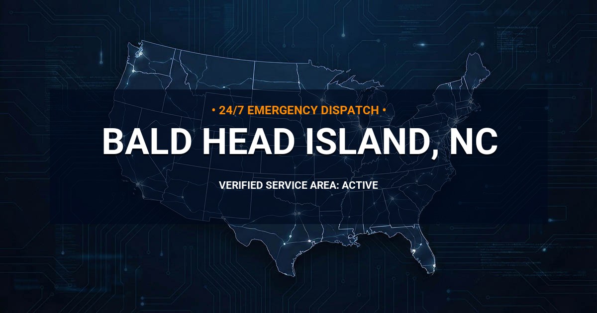 Emergency Plumbing Dispatch Map for Plumbing Services: Bald Head Island, NC