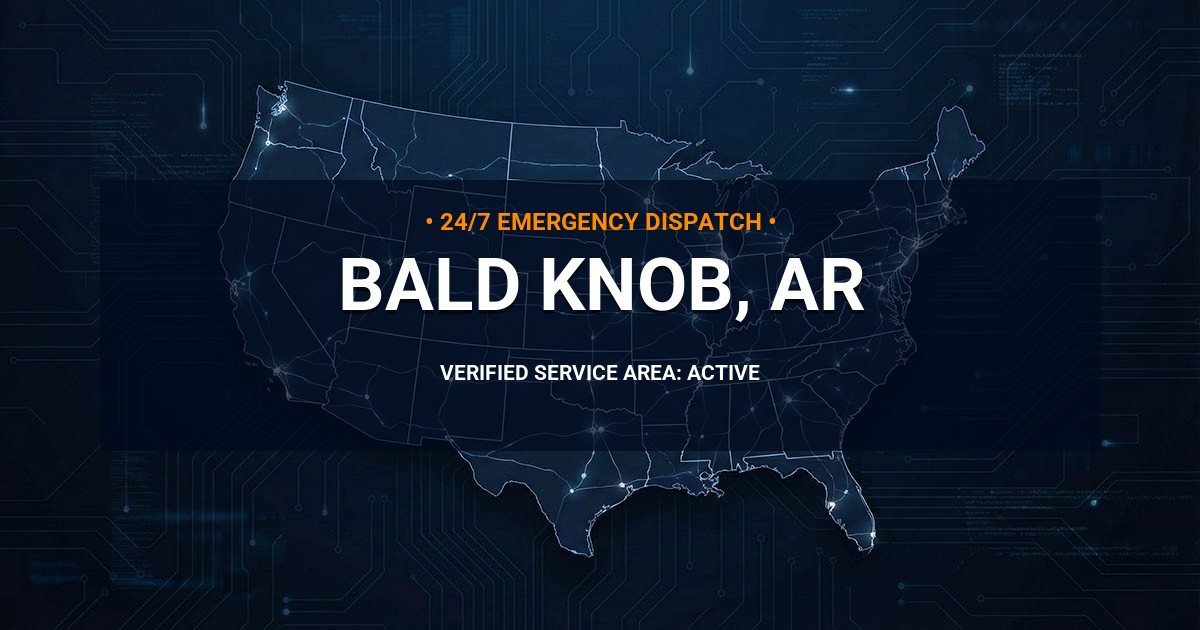 Emergency Plumbing Dispatch Map for Plumbing Services: Bald Knob, AR
