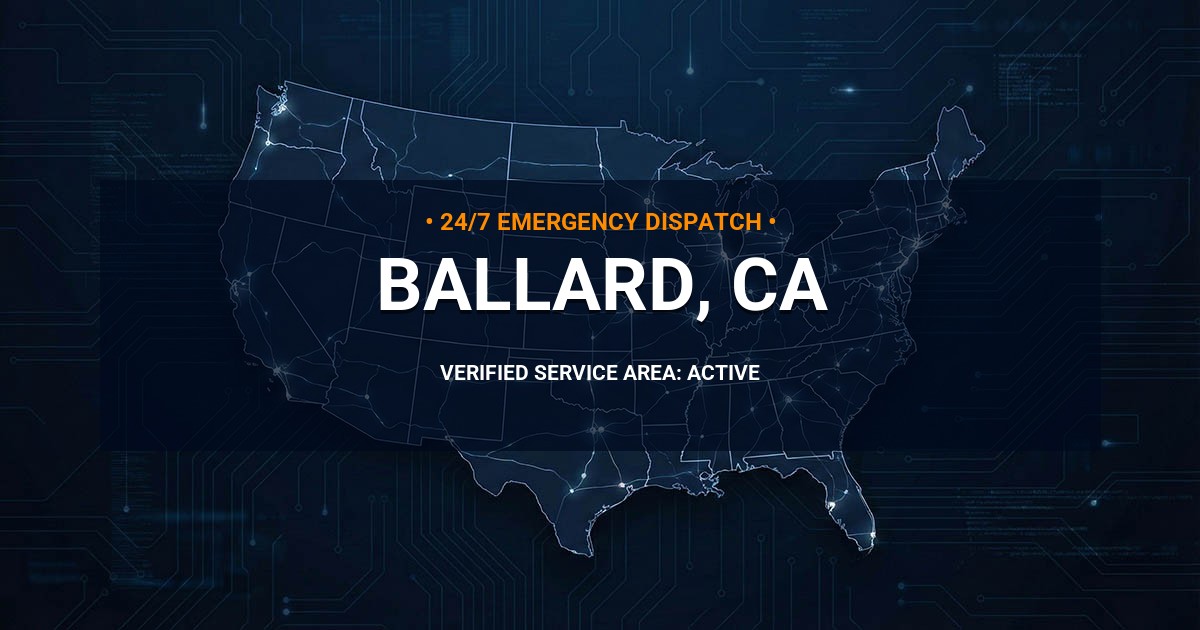 Emergency Plumbing Dispatch Map for Plumbing Services: Ballard, CA
