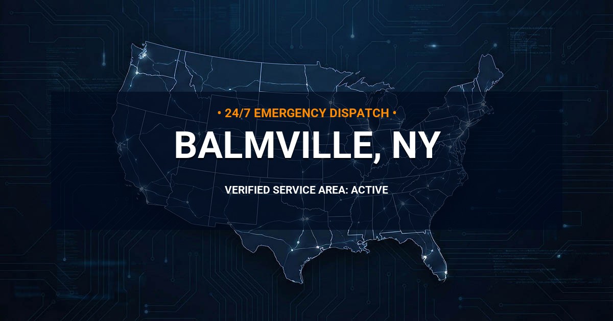 Emergency Plumbing Dispatch Map for Plumbing Services: Balmville, NY