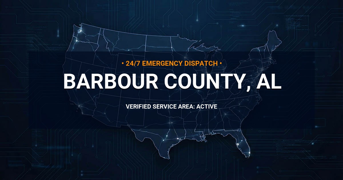 Emergency Plumbing Dispatch Map for Barbour County Plumbing Logistics