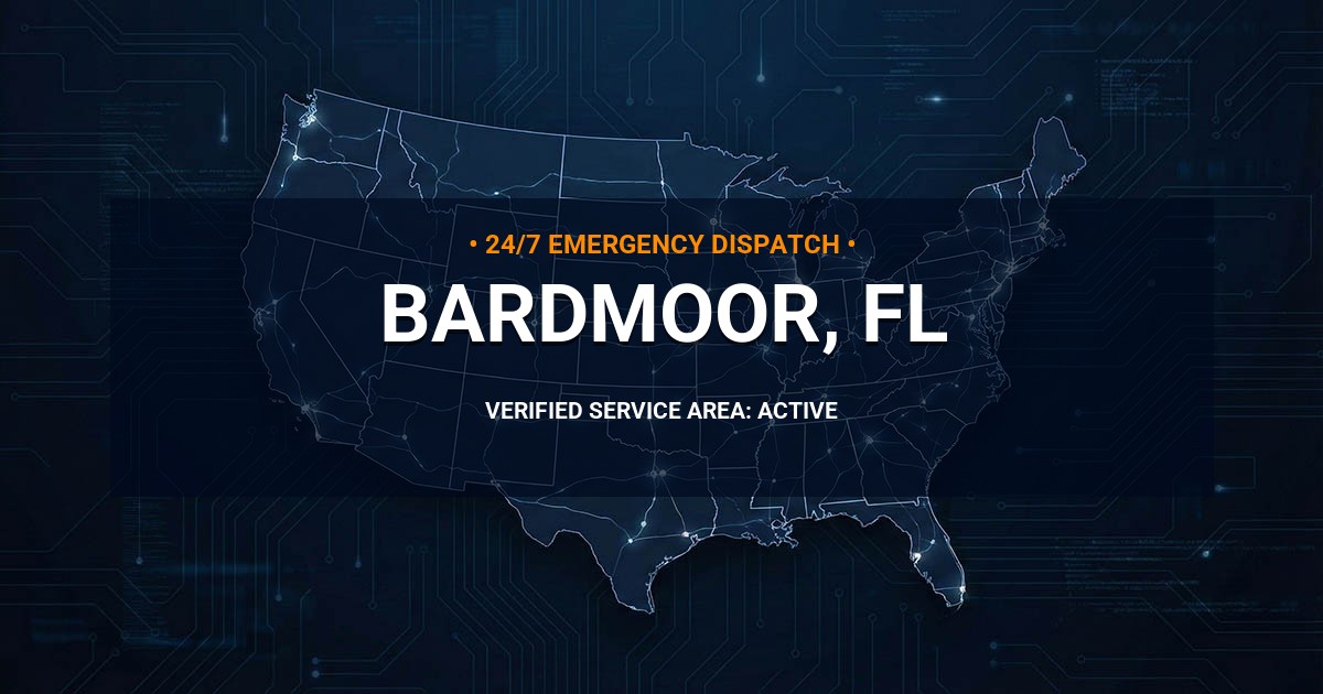 Emergency Plumbing Dispatch Map for Plumbing Services: Bardmoor, FL