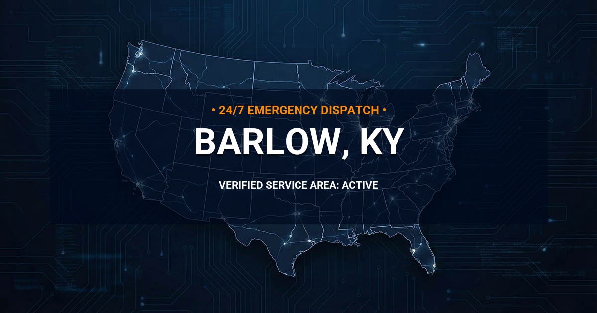 Emergency Plumbing Dispatch Map for Plumbing Services: Barlow, KY
