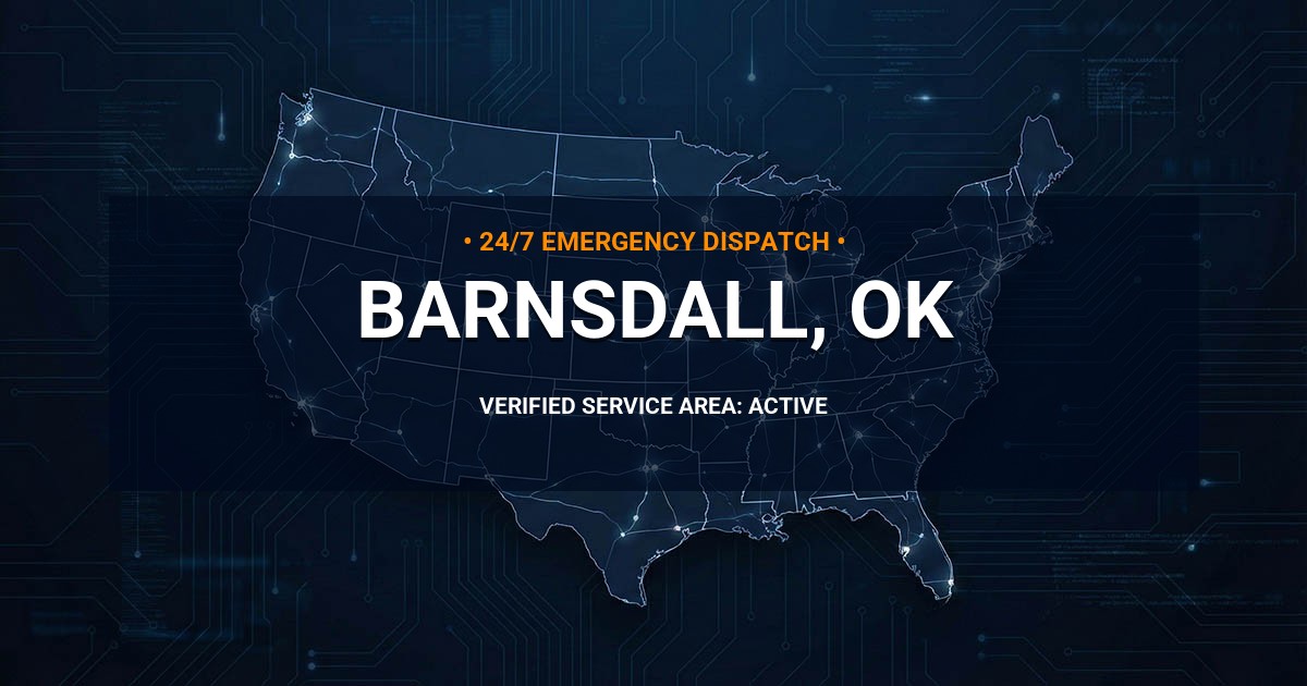 Emergency Plumbing Dispatch Map for Plumbing Services: Barnsdall, OK