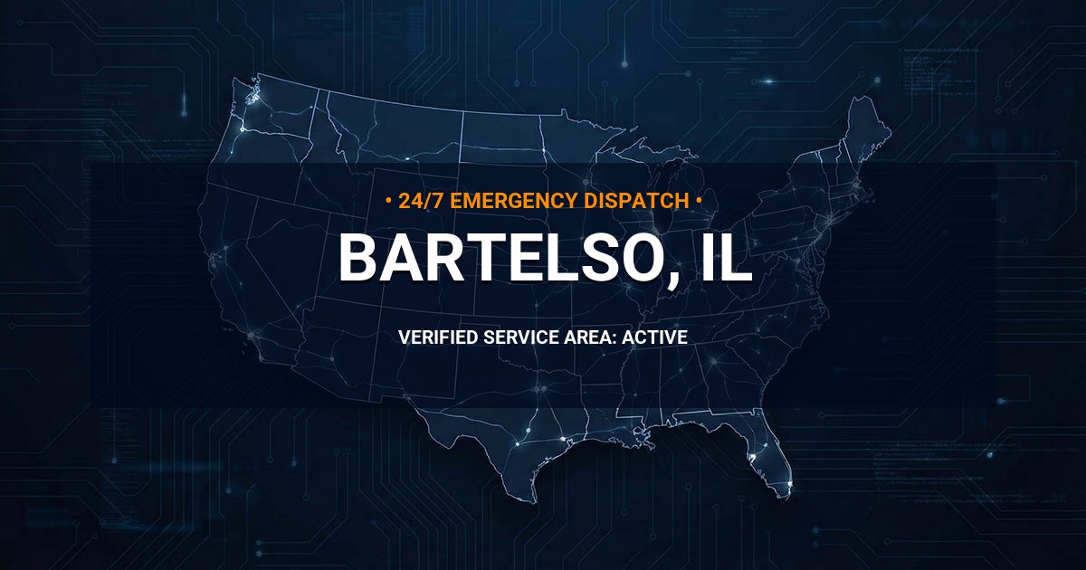 Emergency Plumbing Dispatch Map for Plumbing Services: Bartelso, IL