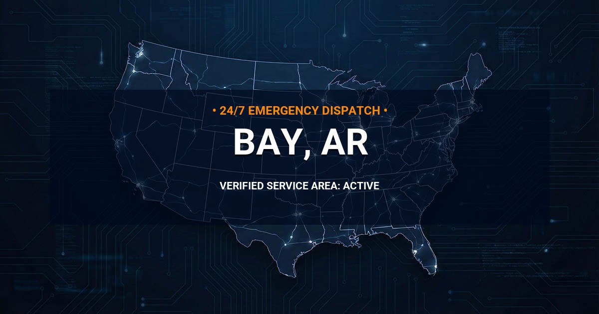 Emergency Plumbing Dispatch Map for Plumbing Services: Bay, AR