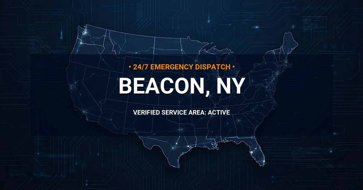 Emergency Plumbing Dispatch Map for Plumbing Services: Beacon, NY