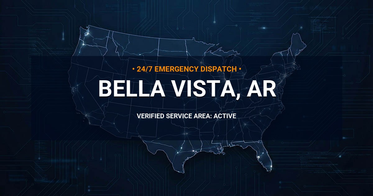 Emergency Plumbing Dispatch Map for Plumbing Services: Bella Vista, AR