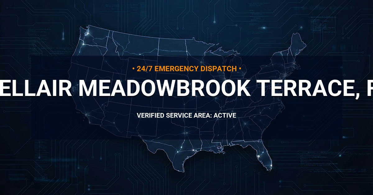 Emergency Plumbing Dispatch Map for Plumbing Services: Bellair-Meadowbrook Terrace, FL
