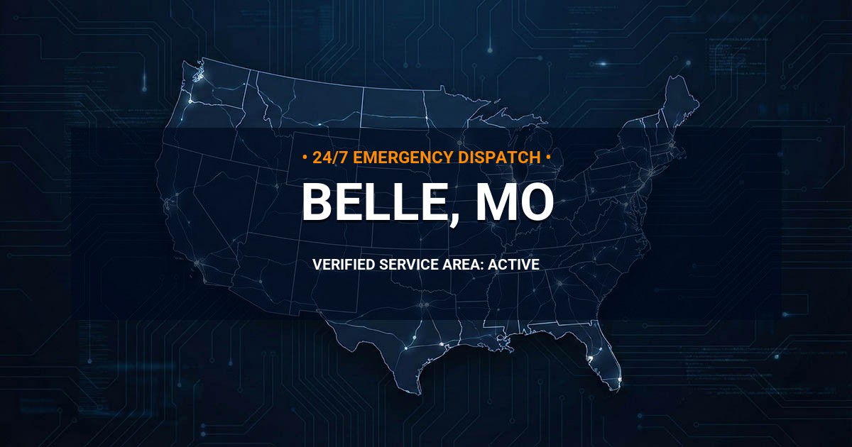Emergency Plumbing Dispatch Map for Plumbing Services: Belle, MO