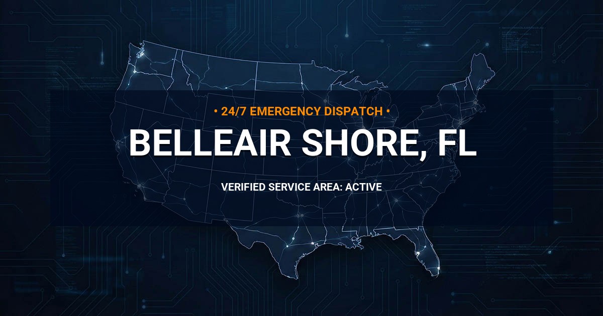 Emergency Plumbing Dispatch Map for Plumbing Services: Belleair Shore, FL