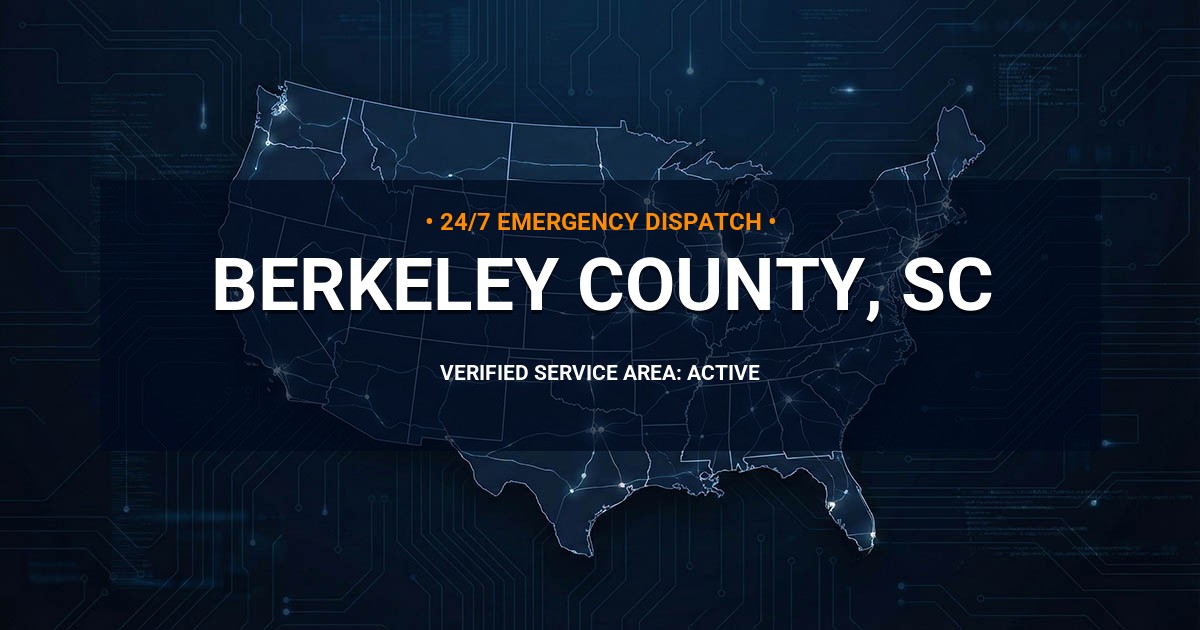 Emergency Plumbing Dispatch Map for Berkeley County Plumbing Logistics