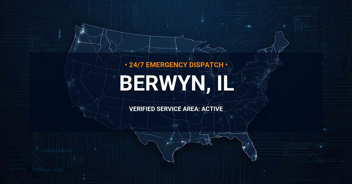 Emergency Plumbing Dispatch Map for Plumbing Services: Berwyn, IL