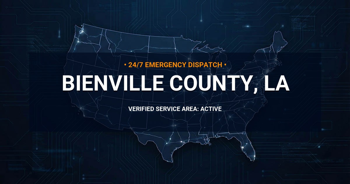 Emergency Plumbing Dispatch Map for Bienville County Plumbing Logistics