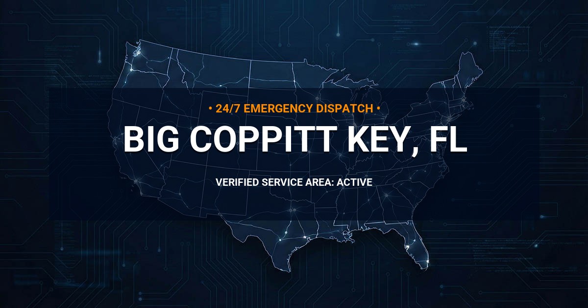 Emergency Plumbing Dispatch Map for Plumbing Services: Big Coppitt Key, FL