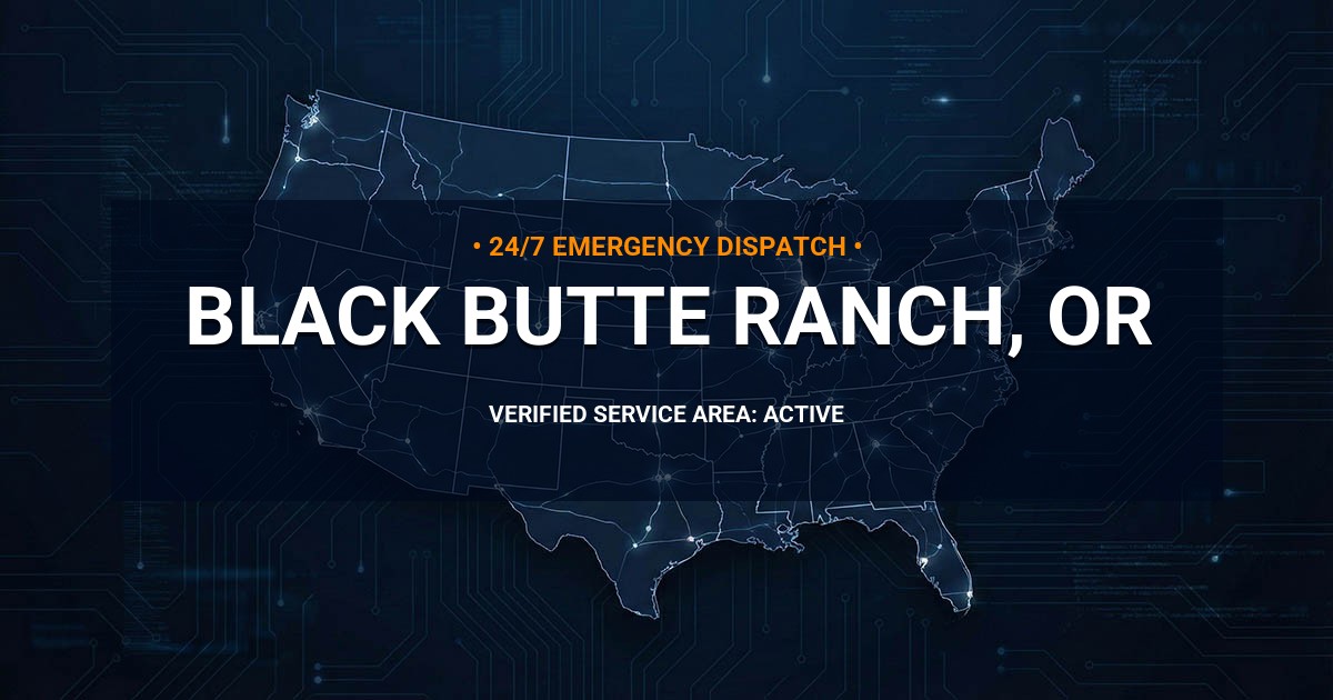 Emergency Plumbing Dispatch Map for Plumbing Services: Black Butte Ranch, OR