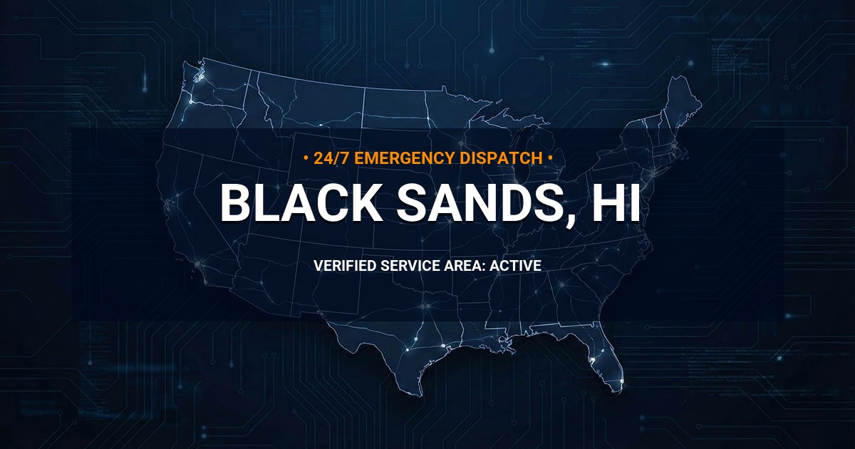 Emergency Plumbing Dispatch Map for Plumbing Services: Black Sands, HI