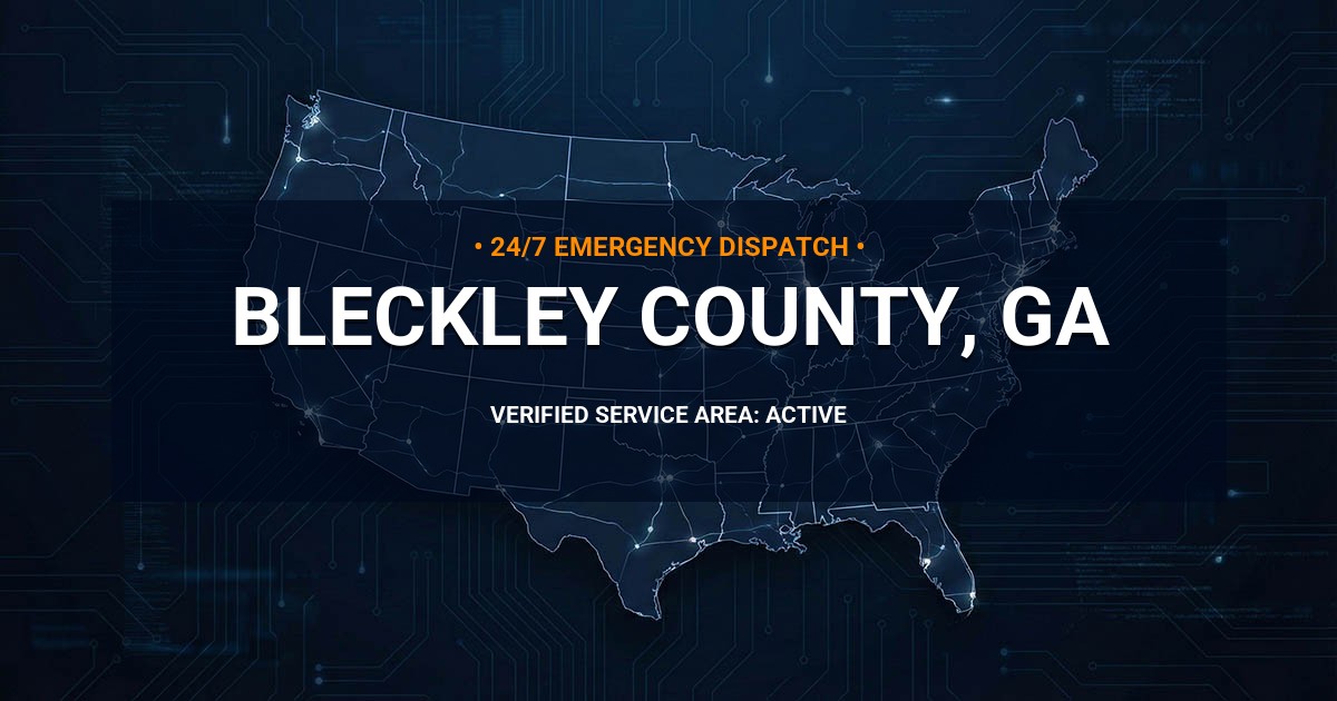 Emergency Plumbing Dispatch Map for Bleckley County Plumbing Logistics