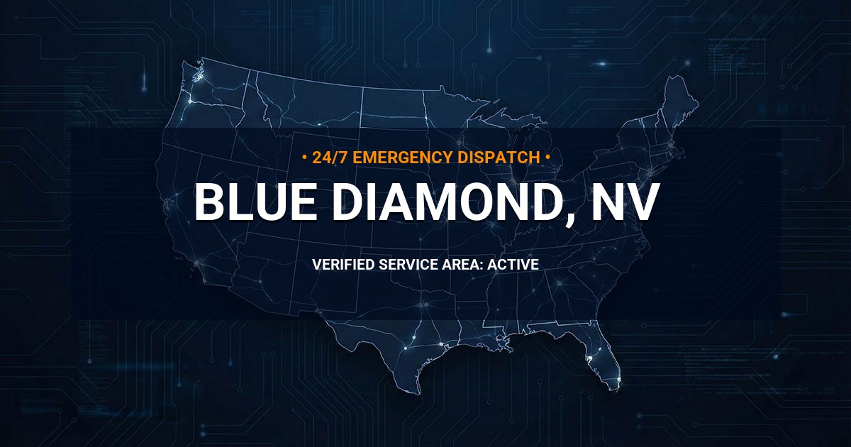 Emergency Plumbing Dispatch Map for Plumbing Services: Blue Diamond, NV