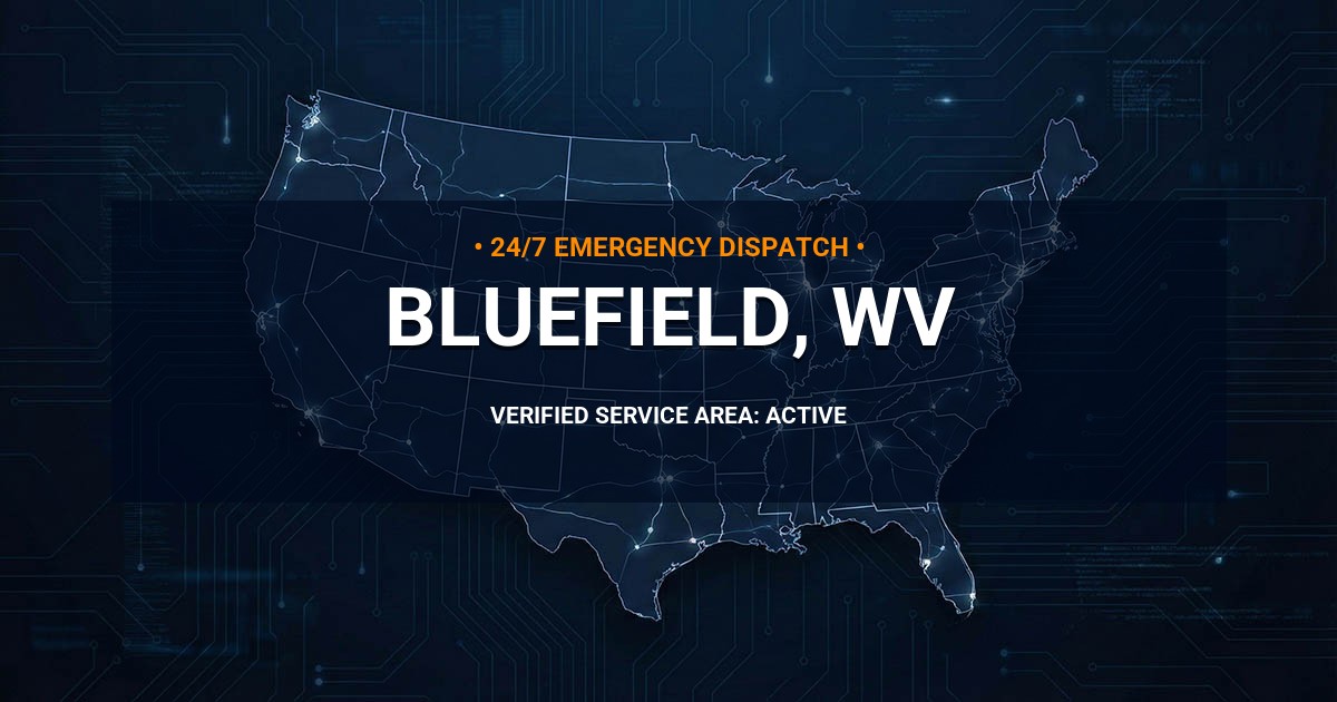 Emergency Plumbing Dispatch Map for Plumbing Services: Bluefield, WV