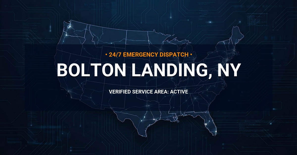 Emergency Plumbing Dispatch Map for Plumbing Services: Bolton Landing, NY